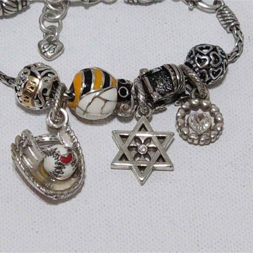 Brighton bumblebee, friends, mother, baby carriage, star of David charm bracelet - Picture 7 of 8